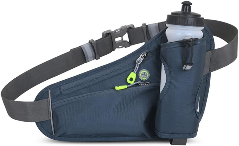 Hydration Running Belt with Bottle, Fanny Pack with Water Bottle Holder Unisex Sport Pouch Belt for Fitness Jogging Hiking Travel