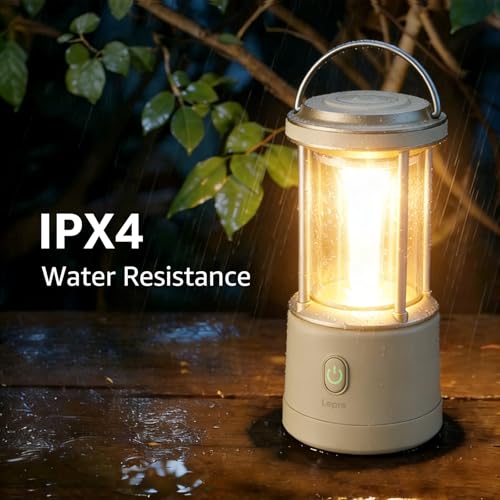 Lepro 1100LM Waterproof Battery-Powered Camping Lantern - White, 5 Light Modes