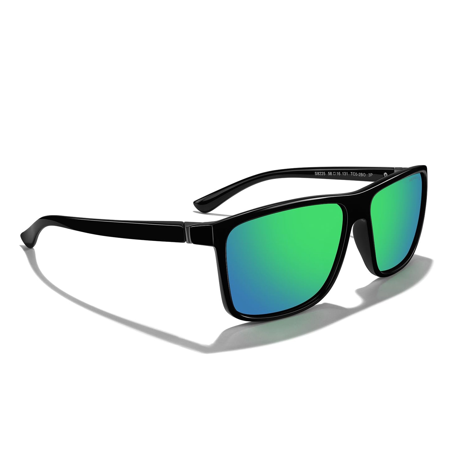 MERRY'S Rectangular Polarized Sports Sunglasses for Men Women Cycling Driving Fishing UV400 Protection S8225