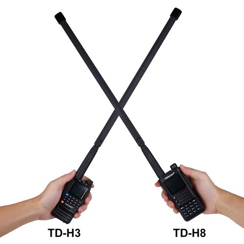 TIDRADIO Ham Radio Antenna SMA-Female 18.8-inch High Gain Foldable CS Tactical Antenna-VHF/UHF 144/430MHz for Baofeng UV-5R BF-F8HP Pro 5RM UV-21R K5PLUS GM-15Pro AR-152 UV-5G Plus Accessories-2 Pack
