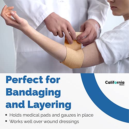 Self-Adhesive Athletic Bandage Wrap 2 Inch x 5 Yard Brown - Pack of 24