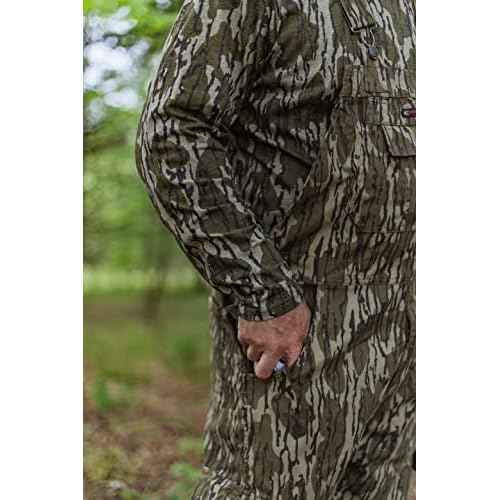 Mossy Oak Cotton Mill 2.0 Camo Hunting Bibs, Uninsulated Camo Overalls for Men