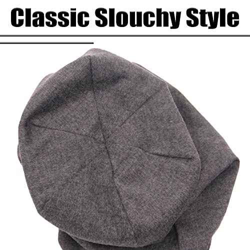 UTTPLL Unisex Baggy Cotton Beanies Lightweight Hip-Hop Soft Slouchy Stretch Beanie Hat Chemo Caps for Men Women