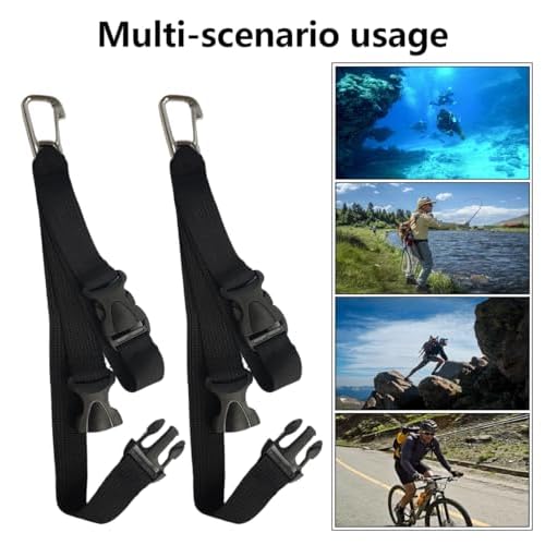 2Pcs Scuba Fin Holder & Mask Clip£¬Diving Fins Keeper and Mask Clip with 2 Quick-Release Loop Lanyard Webbing Strap, Scuba Diving Accessories