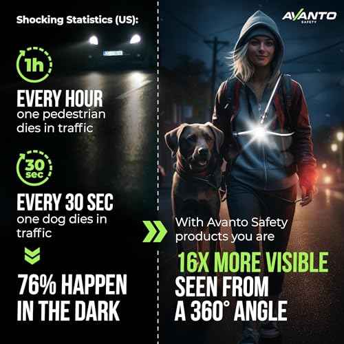 AVANTO PRO Chest Light, Original, USB-C Rechargeable, Running Lights for Runners, 500lm Adjustable Beam, 3-5h Use Time, Running Headlamp Flashlights, Walking Lights for Night Walking, Yellow