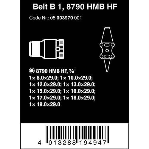 Wera - Belt A Imperial 1 Zyklop Bit SKT with 3/8 (5003884001),Black