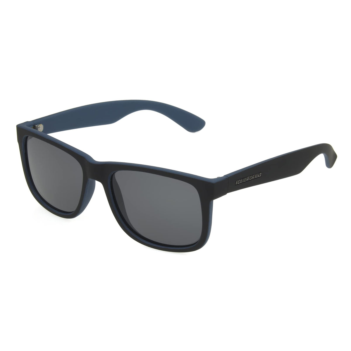 Foster Grant mens Jace Polarized for Digital Sunglasses Sunglasses, Matte Black and Navy, 54mm US