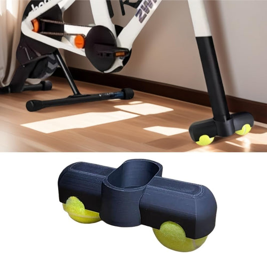 Indoor Cycling Snap Rocker Feet Adapters for Zwift Ride Front Leg with 2 Pack Tennis Balls, Indoor Trainer Workout Equipment Accessories