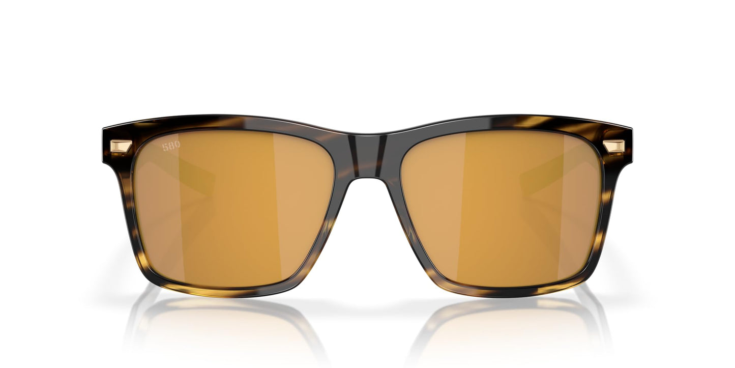 Costa Del Mar Aransas Sunglasses, Tortoise/Gold Mirrored 580G, 58 mm