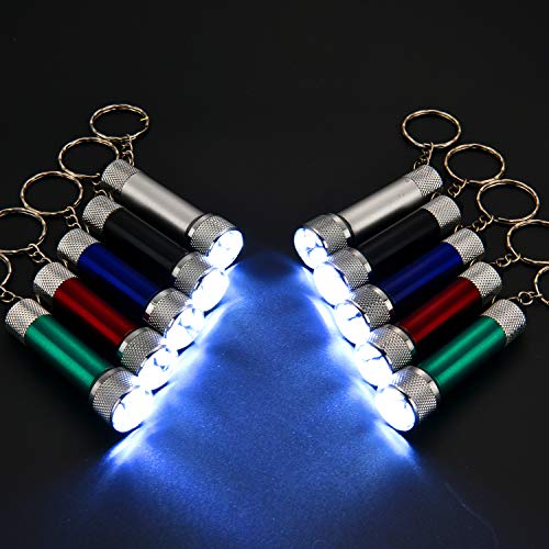 Mini LED Keychain Flashlights Bulk 30 Pack - Portable Aluminum Pocket Lights