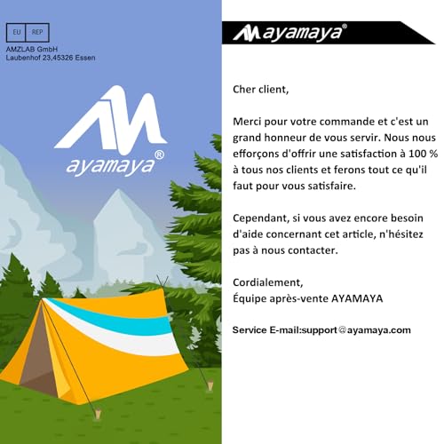 AYAMAYA Camping Tarp with Poles Heavy Duty, 10 x 15 FT Extra Large Waterproof Tarp Tent Awning, Hammock Rain Fly Sun Shelter for Camping, Beach, Picnic, Outdoor Activities