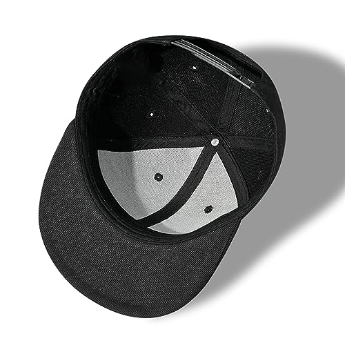 Bear Claw Snapback Hat for Men Adjustable Flat Bill Trucker Cap Black