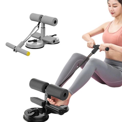 Ab Training Auxiliary Device, Multi-Functional Adjustable Ab Trainer with Double Suction Cups,Adjustable Ab Trainer with Suction Cup,and Resistance Band,Three Levels of Height Adjustment
