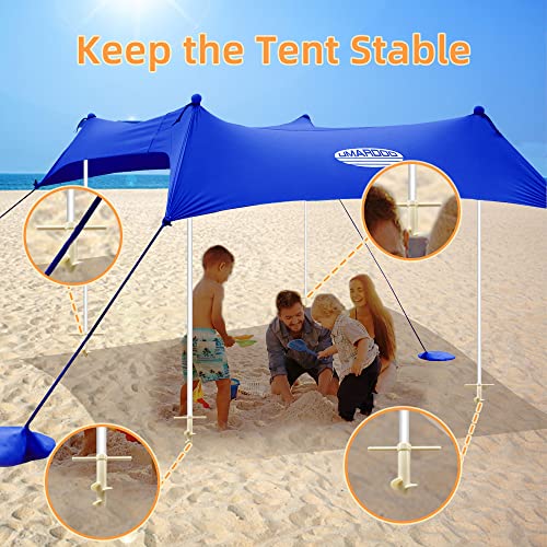 Beach Tent Sand Anchor Stakes Set of 4 - Ground Anchors for Sun Shade and Canopy