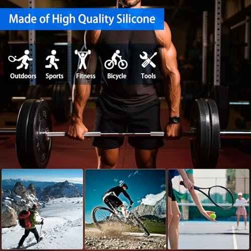 2 Rolls Grip Tape, 1IN X 10FT Grip Tape for Handles, Silicone Rubber Wrap for Pull Up Bars, Sports, Dumbbells, Barbells, Gym Equipment and Tools