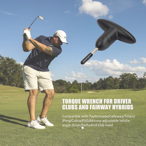 Golf Torque Wrench for Driver, Fairway, Hybrid Clubs – 45lb Adjustable Tool