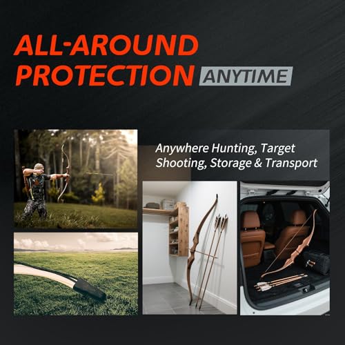 ProSSS Recurve Bow Tip Protector 4 Pack - Silicone Limb Guards for Outdoor Hunting & Target Shooting