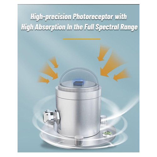 Srutueo Total Solar Radiation Sensor 4-20MA Output Radiation Transmitter Monitors Meteorological Outdoor Irradiance Easy Install