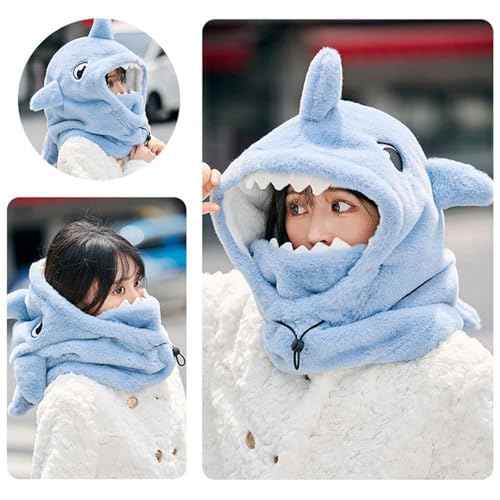 Ski Helmet Cover,Cute Shark Hood Ski Mask,for Women Men Riding Skiing Climbing