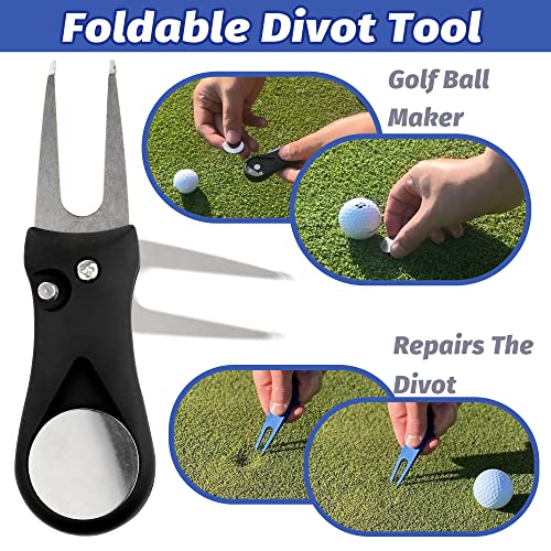 5-in-1 Golf Accessories Kit: 3 Microfiber Towels, Club Brush & Divot Tool