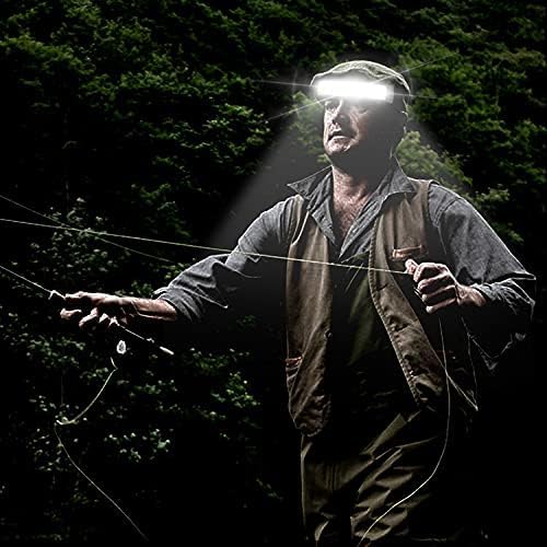 BESTSUN COB Headlamp Rechargeable Flashlight,210°Wide Beam Head Lamp with 3 Mode,Super Bright Head Light for Forehead,Lightweight Waterproof Powerful Head Lamp for Outdoor Running,Camping Hiking