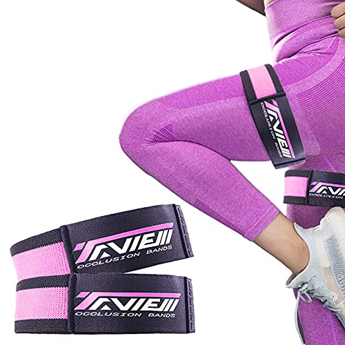Pink Occlusion Bands for Women Glutes & Hip Building - Blood Flow Restriction Fitness Bands