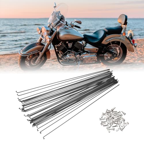 Black Bicycle Spokes 300mm 14G Stainless Steel J-Bend with Brass Nipples