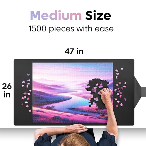Puzzle Mat 1500 Pieces Gift Edition - 26 x 47 Inch Roll Up Puzzle Storage