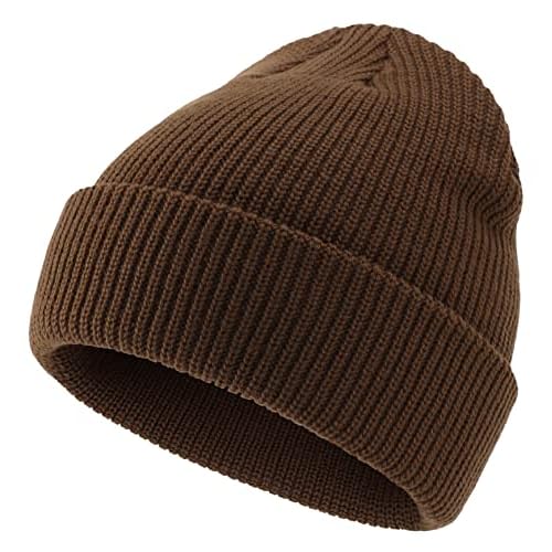 Connectyle Classic Double Layer Knit Beanie Hat Warm Thick Acrylic Winter Hats Daily Cuffed Beanies Watch Hat for Men Women