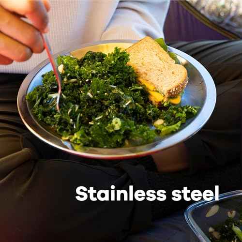 Hydro Flask Outdoor Kitchen Plate ? Stainless Steel Reusable Plate ? Camping Kitchen Essentials Agave Green