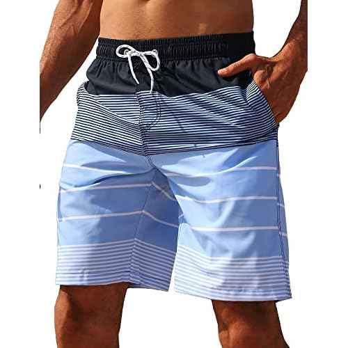 ELETOP Men's Swim Trunks Quick Dry Bathing Suit Swimming Board Shorts Mesh Lining Beach Swimwear