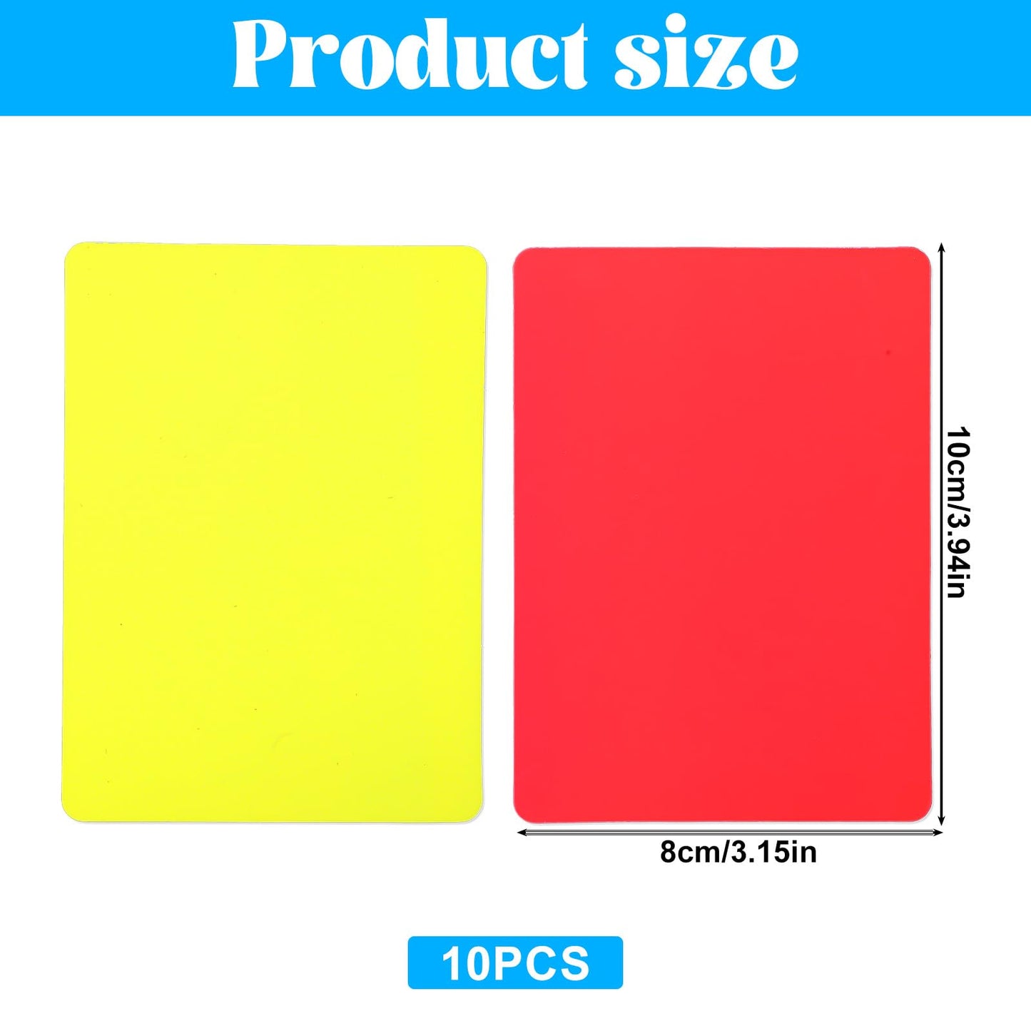 10pcs Soccer Referee Cards,Professional Soccer Referee Kit,Yellow Card Red Card, Warning Penalty Cards Judge Accessory for Sport Competition,Play & Training