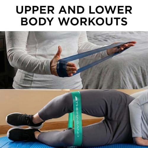 Resistance Band Loop Set for Exercise & Therapy - 12 Inches, Multi-Level