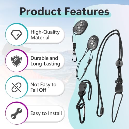 2 Sets Remote Trolling Motor Lanyard Compatible with Minn Kota i-Pilot