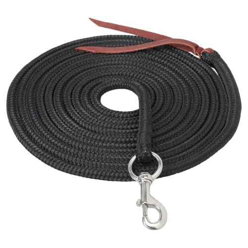 Weaver Leather Silvertip Lunge Line Black, 1/2-Inch x 22-Feet