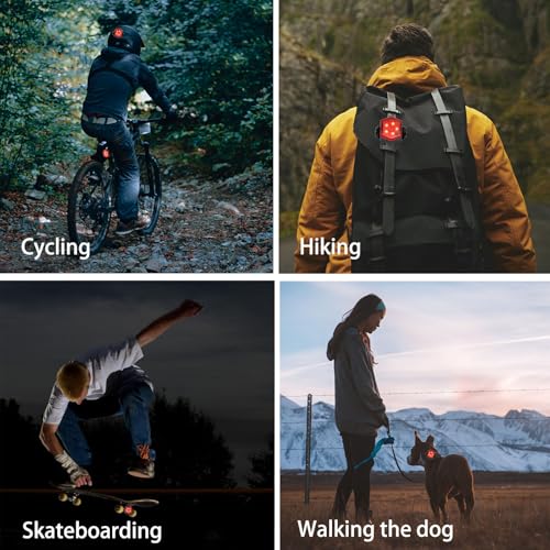 4 Pack USB-C Rechargeable Bike Tail Lights with 4 Modes for Cycling Safety