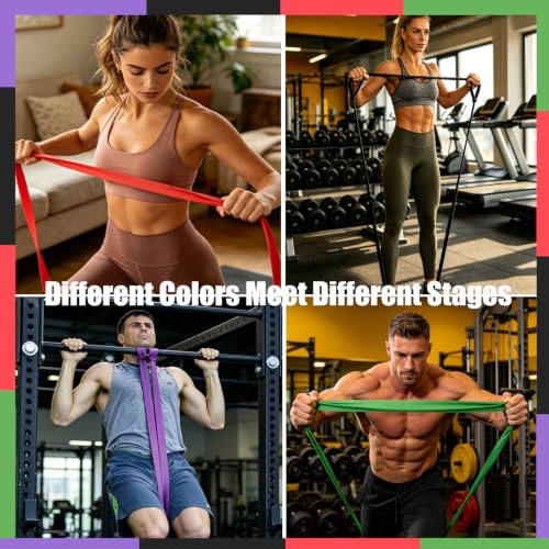 Resistance Bands Set 7 Levels for Full-Body Workout & Physical Therapy - Eco-Friendly TPE Material