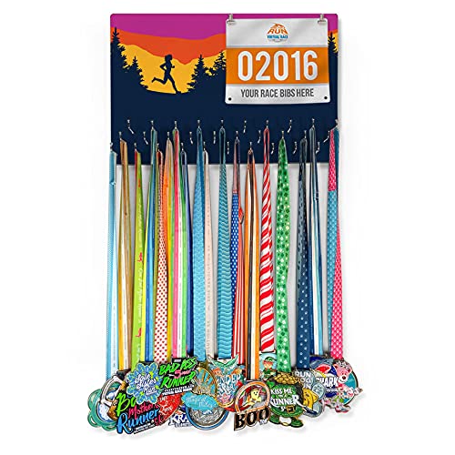 Gone For a Run Hooked On Medals Hanger & Bib Display | Happy Hour