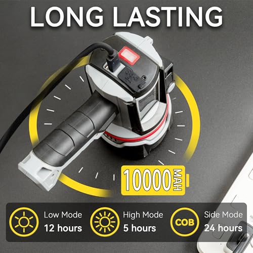 Rechargeable LED Spotlight Flashlight Black - Super Bright 3 LED 3000000 Lumens, Long Battery Life, Waterproof, Solar Rechargeable, Handheld Hunting Camping Light