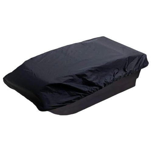 CurcKua Sled Cover, 60x24x8 Inch Ice Fishing Sled Cover, Silver Coated Oxford Cloth Jet Sled Cover, Waterproof Sun Protection Otter Sled Cover with Drawstring, Black Otter Sled Cover Jet Sled Cover