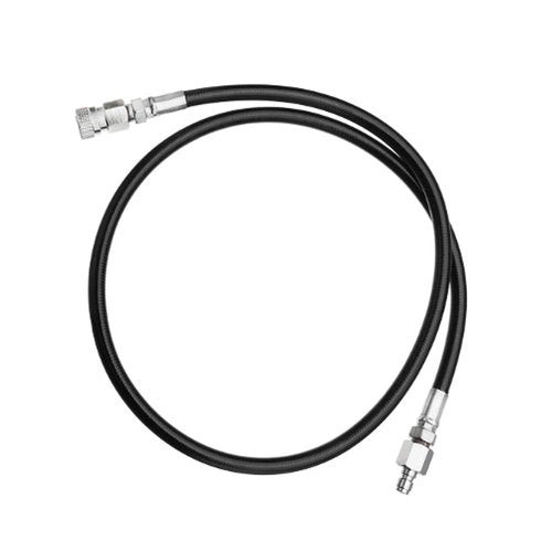 Gurlleu Universal DN2 Microbore Hose 4500 PSI PCP Paintball Fill Whip with Foster Quick-Detach Hose Assembly (24 inch Hose with Male to Female QD Disconnect)