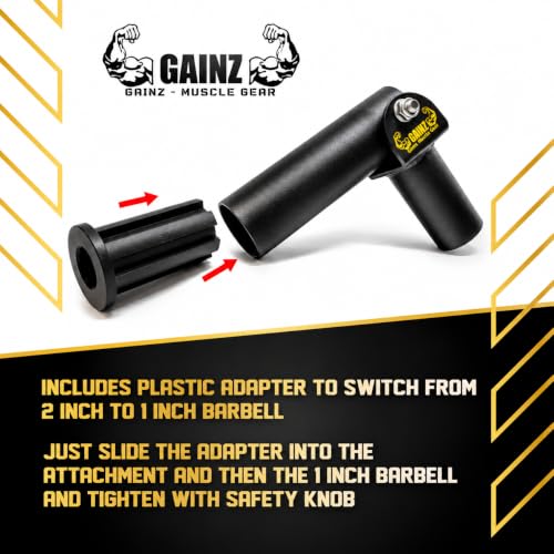 Heavy-Duty Landmine Barbell Anchor for Weight Plates - 360° Swivel, Fits 2" Plates