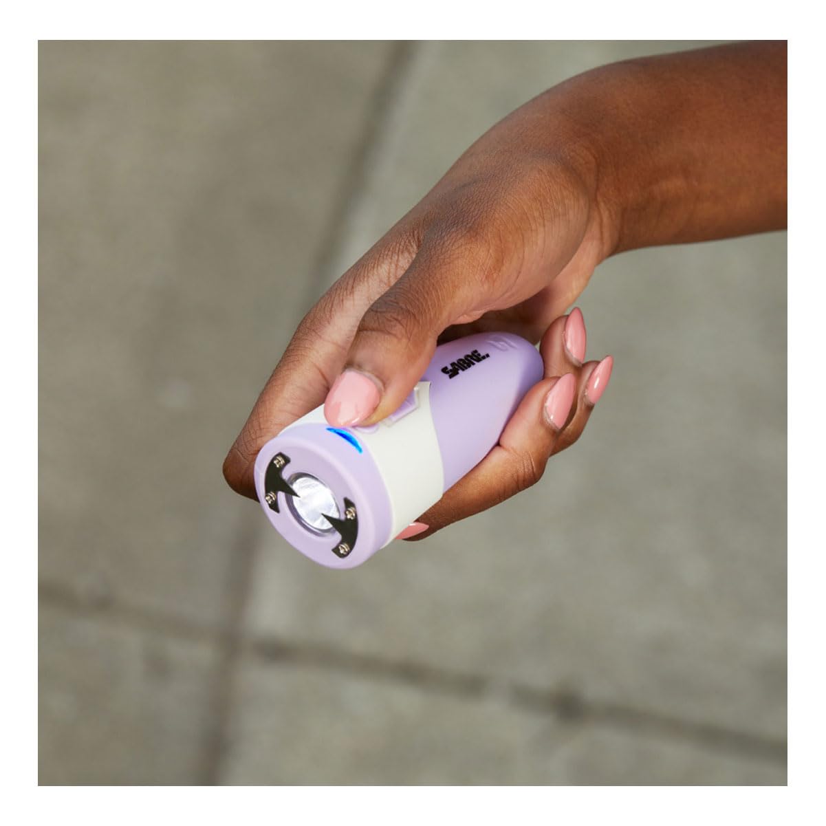 SABRE 3-in-1 Stun Gun with Personal Alarm & LED Flashlight, 1.69 µC Charge, Loud 130dB Alarm, 130 Lumen LED Light (3 Modes), Rechargeable Battery, Compact-Ergonomic Design, Travel Case & Charging Cord