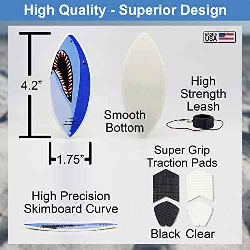 Finger Skimboard | Finger Surfboard - Skim and Surf The Wind, Waves and Almost Anywhere (Great White)