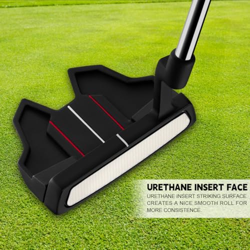 Men's Golf Putter 35 Inch - Black Bat Head Cover Included