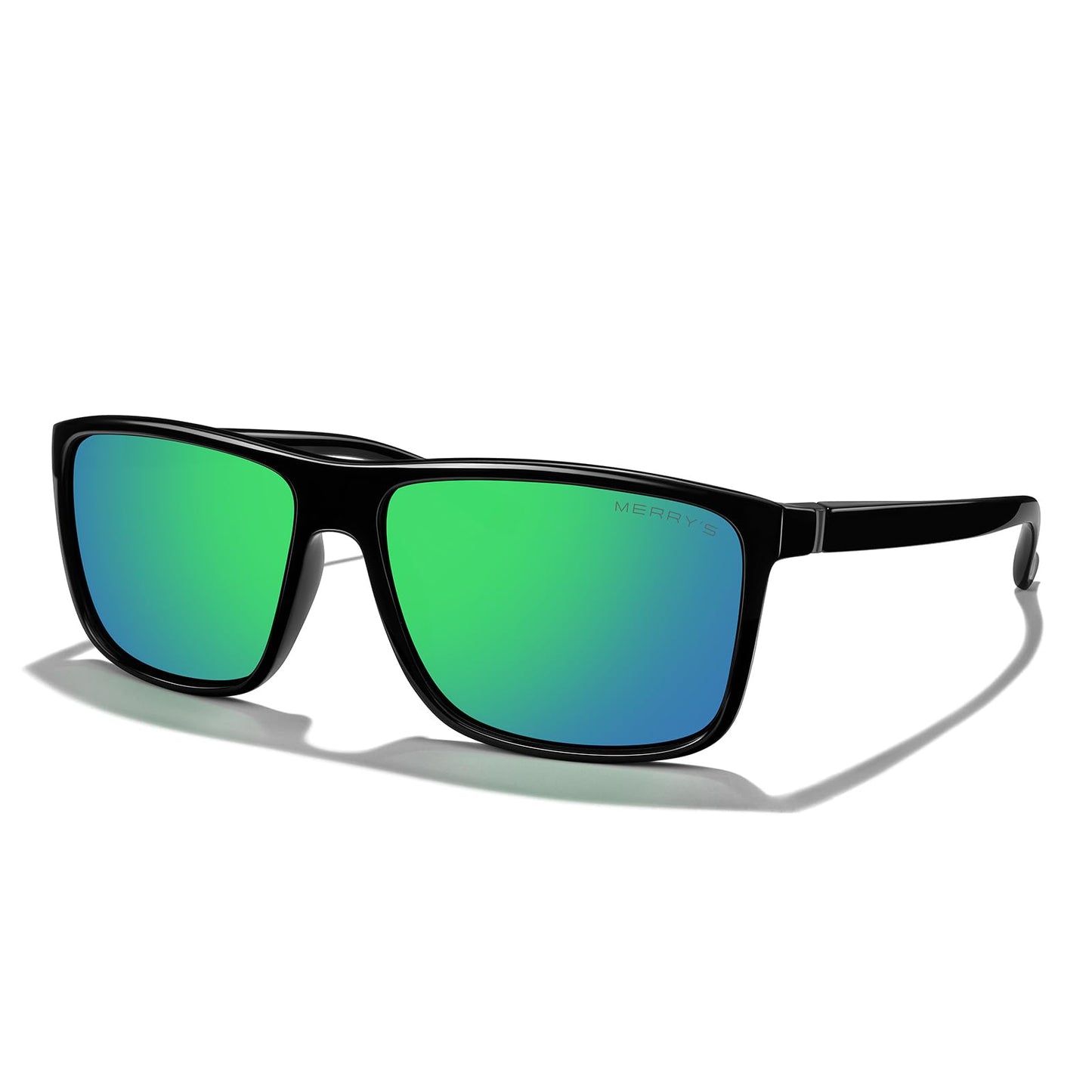 MERRY'S Rectangular Polarized Sports Sunglasses for Men Women Cycling Driving Fishing UV400 Protection S8225
