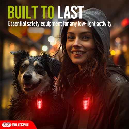 4 Pack LED Safety Light, Clip on Reflective Gear Lights for Walking at Night, Running, Jogging, High Visibility Strobe Light Accessories for Runners, Kids, Hiking, Kayak, Cycling, Camping, Boat