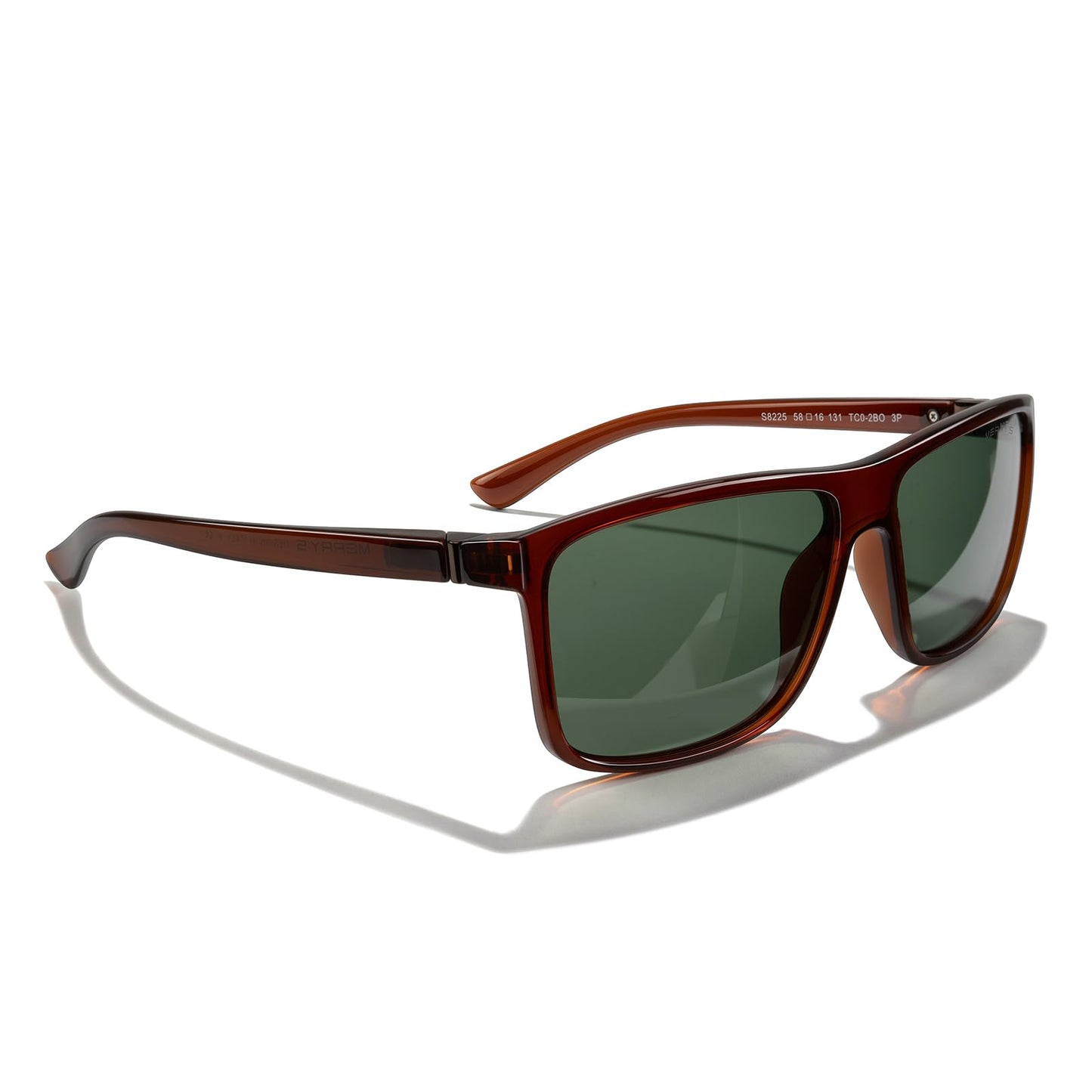 MERRY'S Rectangular Polarized Sports Sunglasses for Men Women Cycling Driving Fishing UV400 Protection S8225