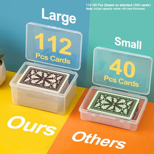 4 Pack Game Card Storage Box Clear Plastic Card Holders for UNO and Trading Cards - Variation 4