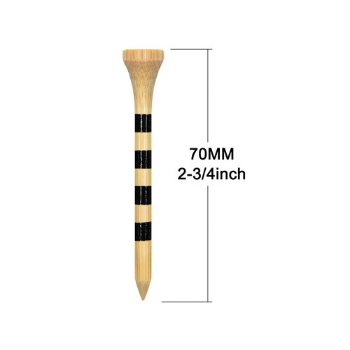 Zivisk Wooden Golf Tees 2-3/4" 100 Count 70mm Natural Color